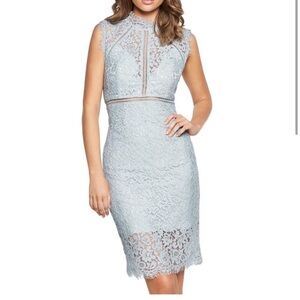 Bardot light blue lace dress. Size 6/s